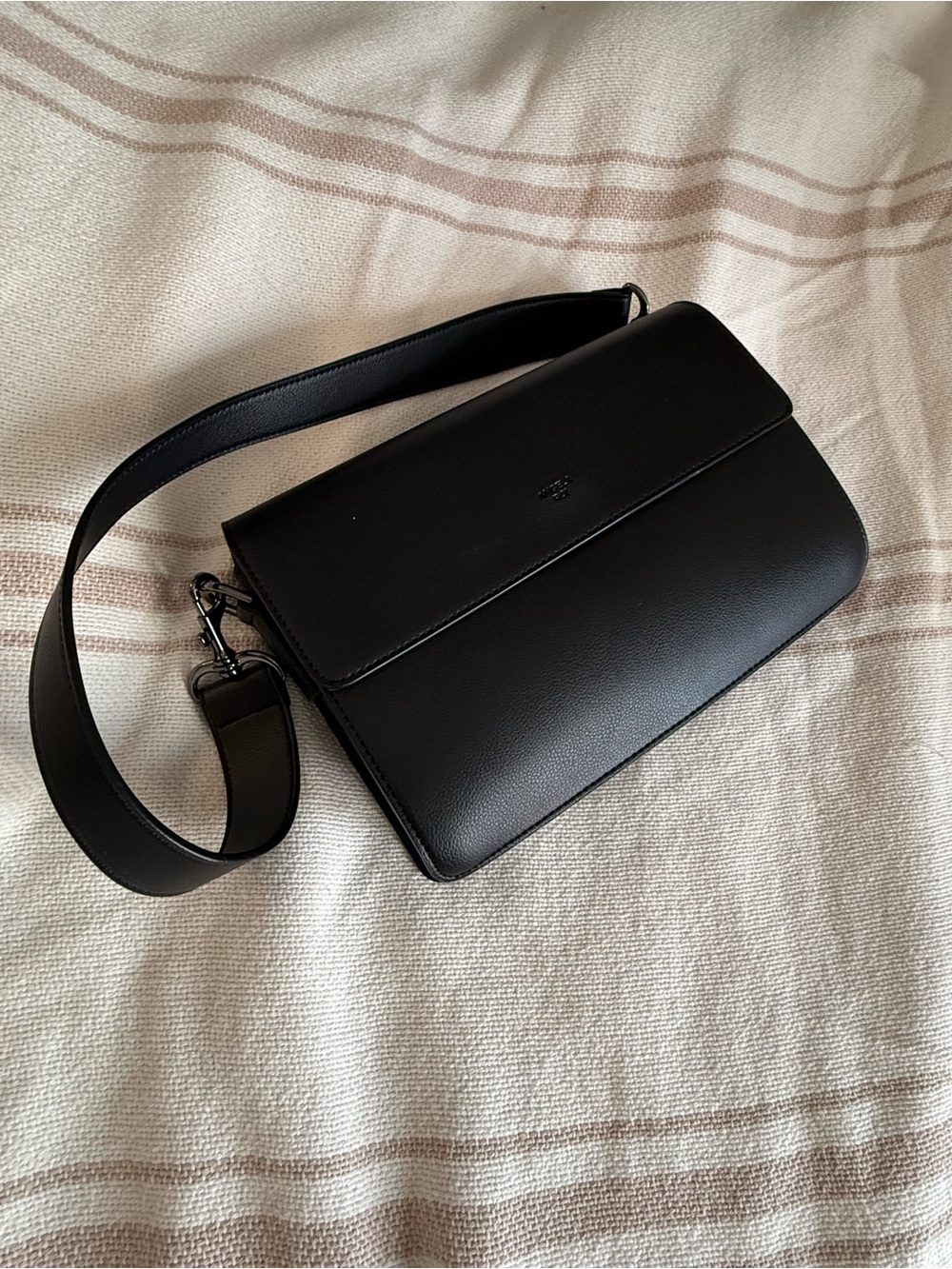 Angela Roi Hamilton shoulder bag Black vegan Leather Crossbody Shoulder Bag